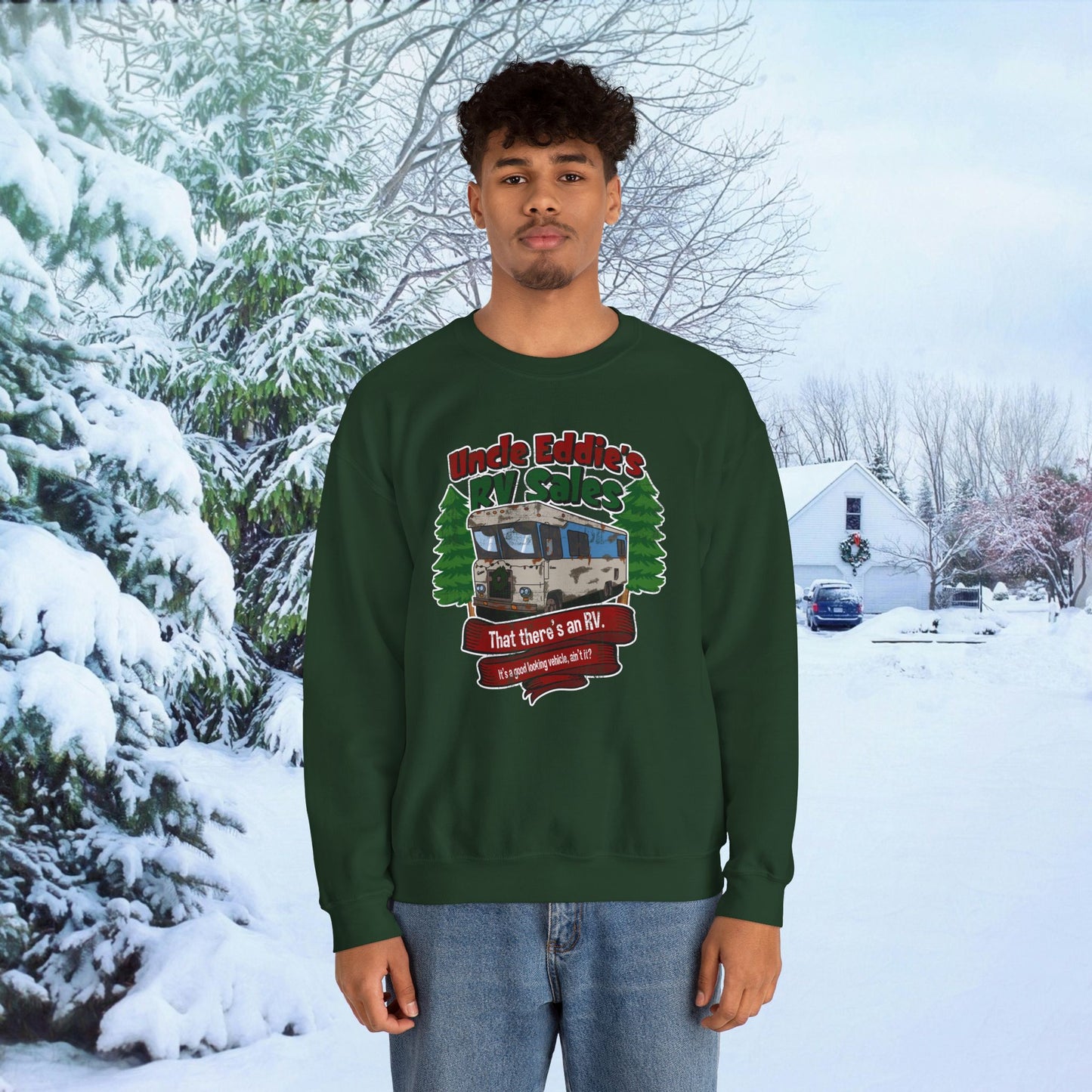 Uncle Eddie's RV Sales | Sweatshirt, Camping Crewneck Jumper, Gift for RV Enthusiasts, Motorhome Shirt, Traveler Top, Road Trip Gift