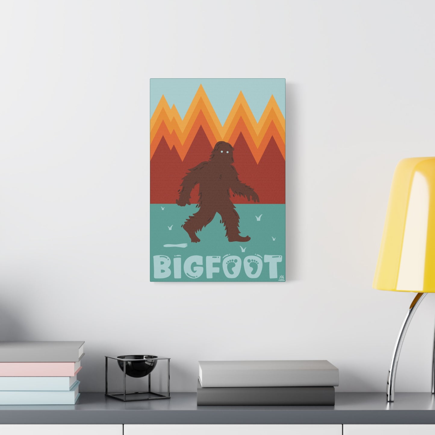 Bigfoot Cryptid Canvas Print, Matte Art, Stretched, 1.25" Border, Wall Decor, Home Decor, Sasquatch Poster, Cryptid Art Print