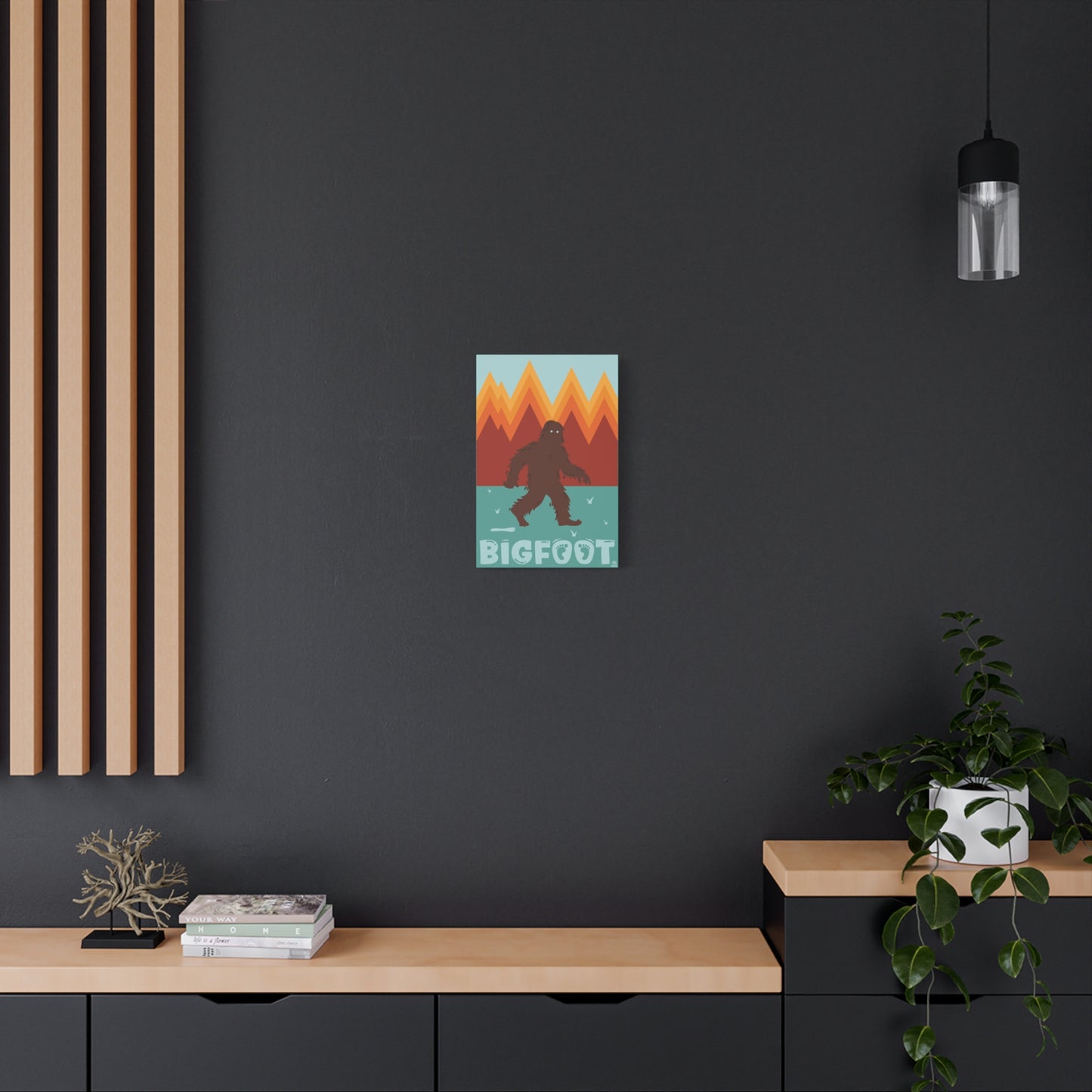 Bigfoot Cryptid Canvas Print, Matte Art, Stretched, 1.25" Border, Wall Decor, Home Decor, Sasquatch Poster, Cryptid Art Print