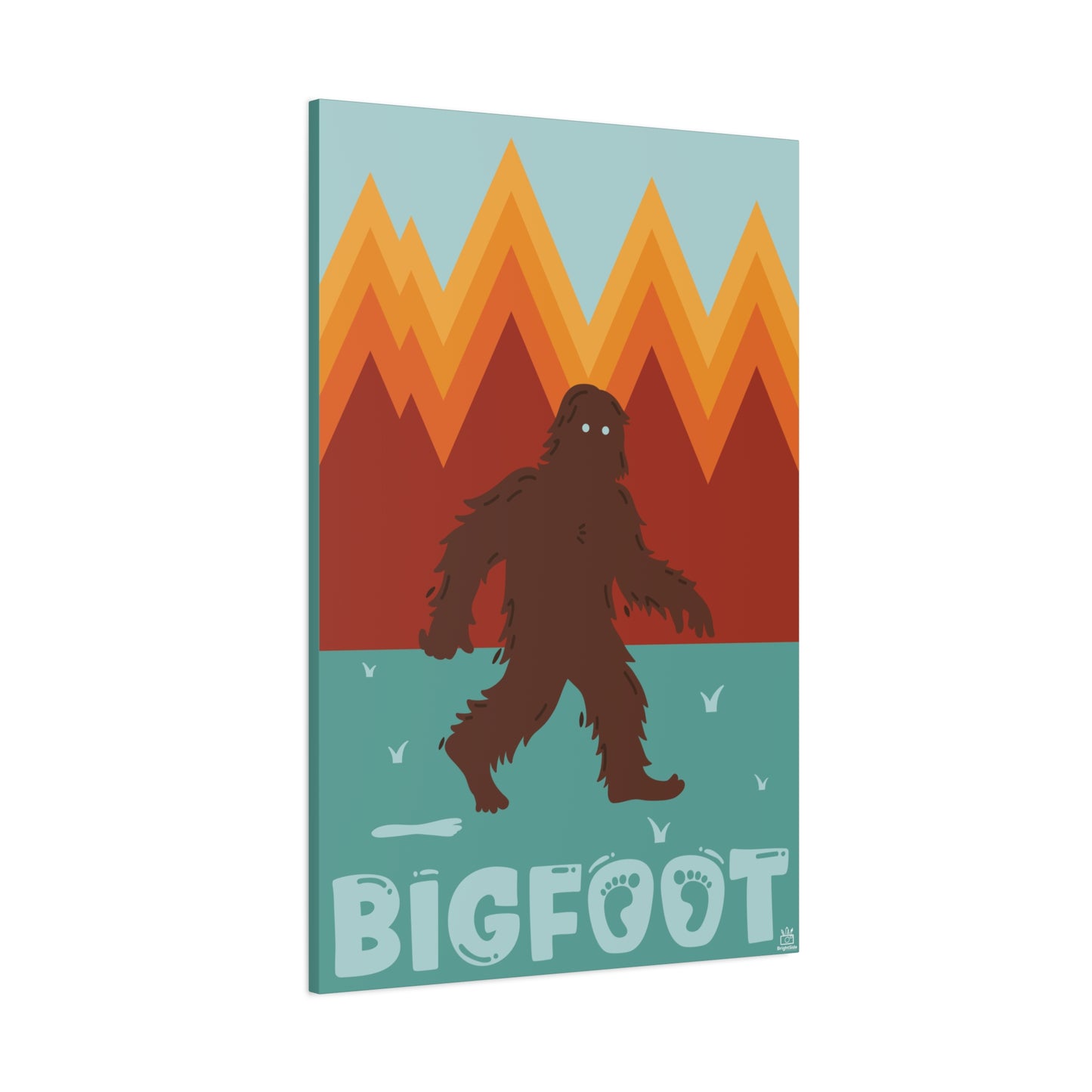 Bigfoot Cryptid Canvas Print, Matte Art, Stretched, 1.25" Border, Wall Decor, Home Decor, Sasquatch Poster, Cryptid Art Print