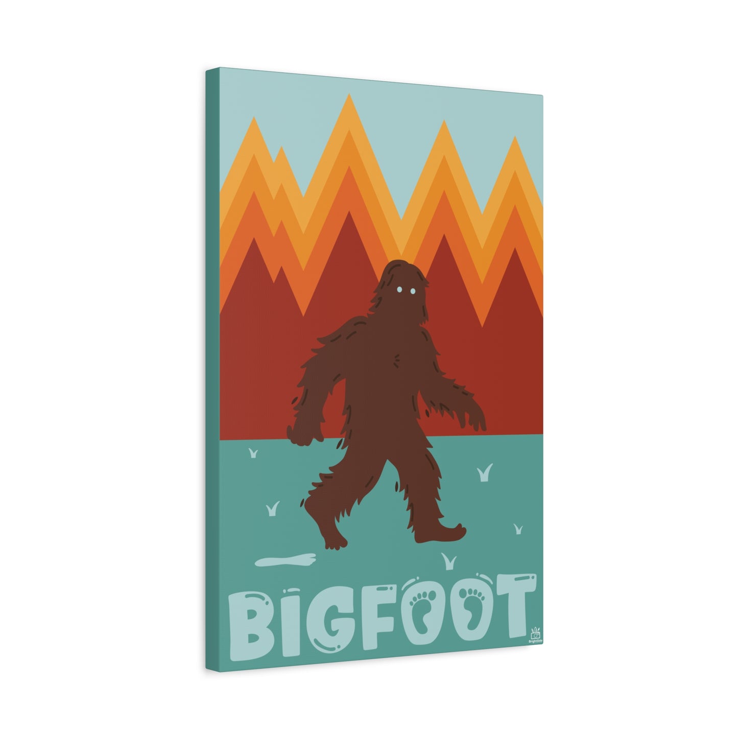 Bigfoot Cryptid Canvas Print, Matte Art, Stretched, 1.25" Border, Wall Decor, Home Decor, Sasquatch Poster, Cryptid Art Print