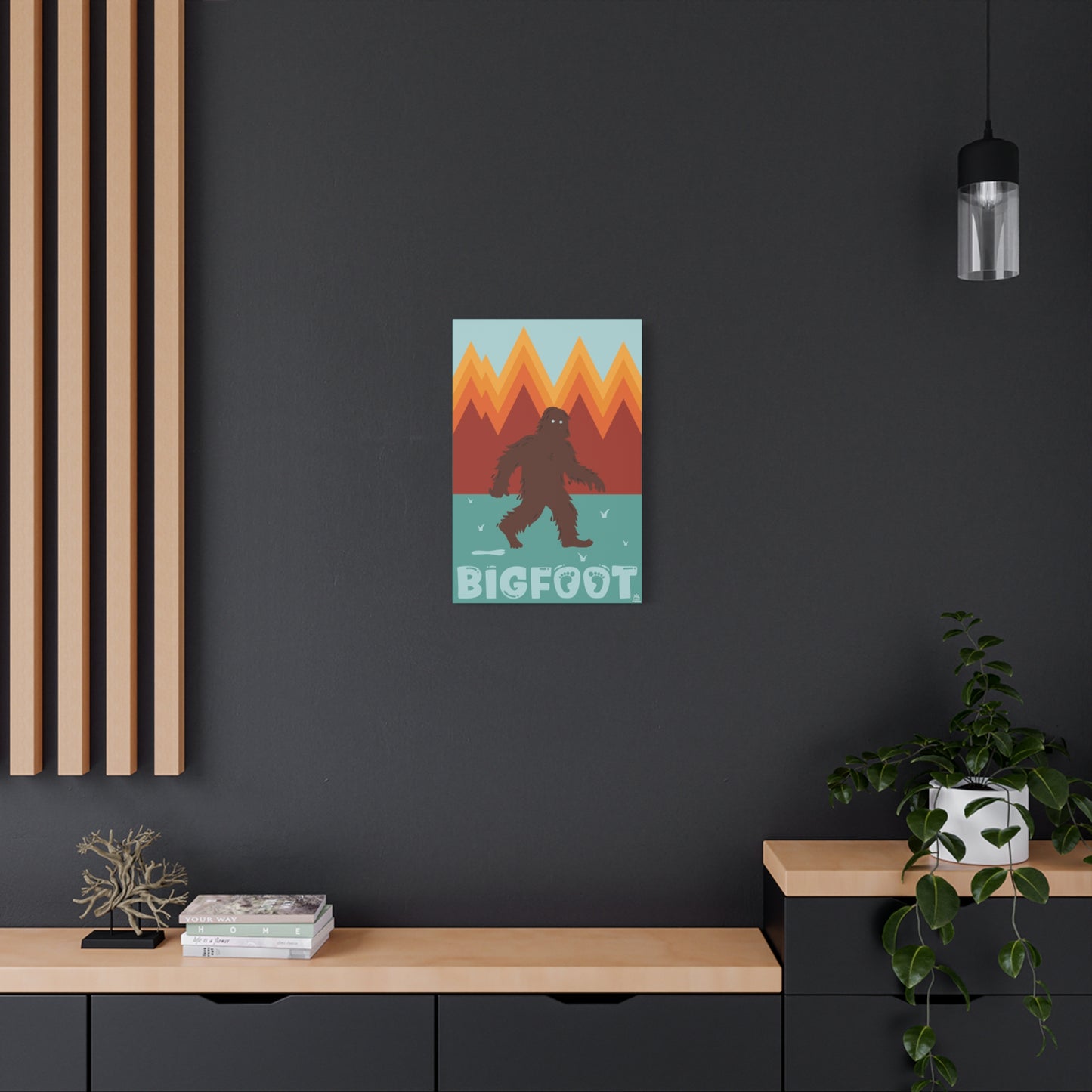 Bigfoot Cryptid Canvas Print, Matte Art, Stretched, 1.25" Border, Wall Decor, Home Decor, Sasquatch Poster, Cryptid Art Print